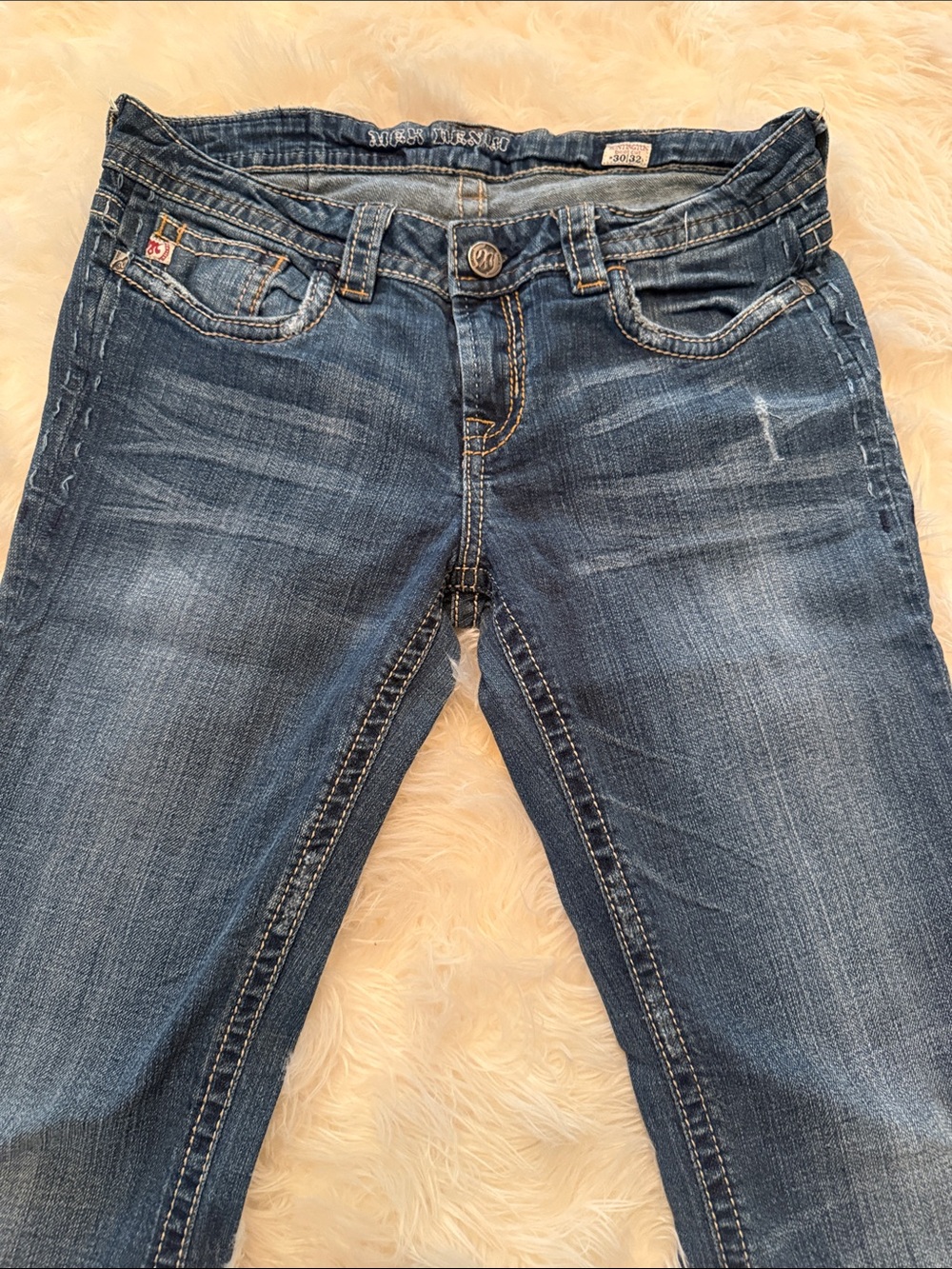 Dark Blue Women's Bootcut Jeans - Classic Stretch Denim